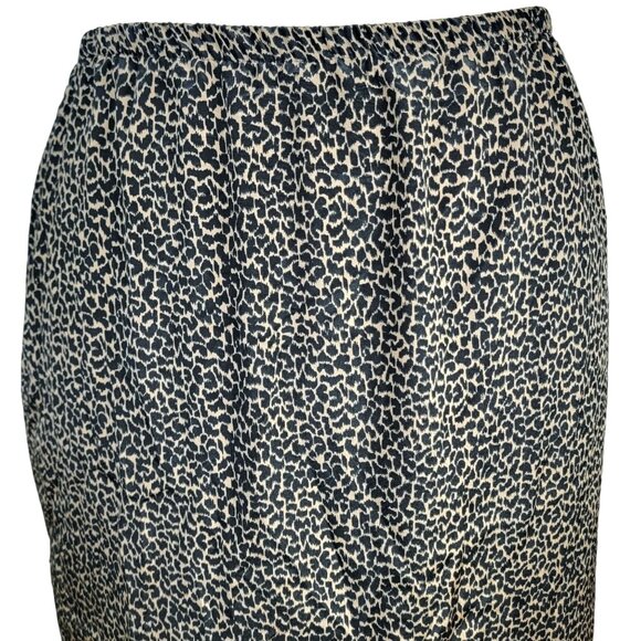 Vintage 70s Animal Print Set Women Plus 22 Black Gold Blouse Top Skirt Formal 2X - Picture 15 of 16